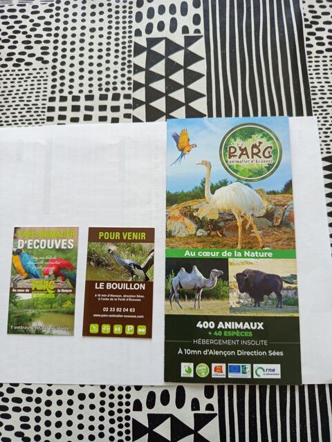 2 entr�es enfant parc animalier d 'Ecouves 5 Tours (37)