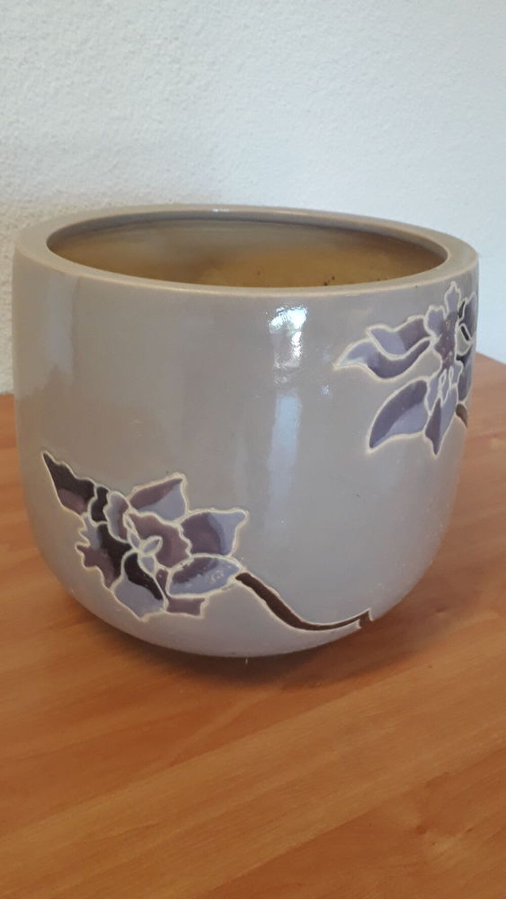 2 magnifiques grands pots de fleurs en porcelaine Décoration