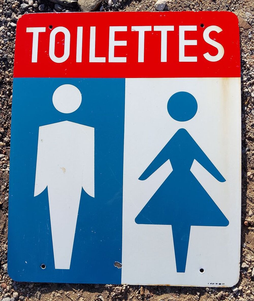  plaque emaillee toilettes 60x50 cm tole Bricolage