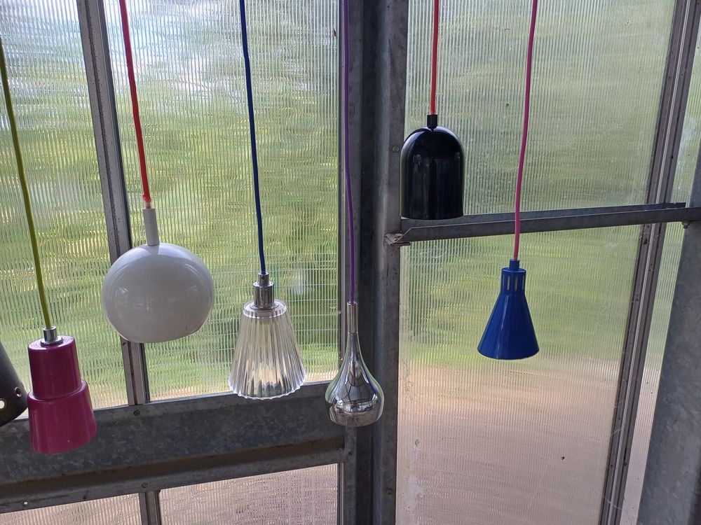 Lustre kare suspension tissu verre fer Décoration