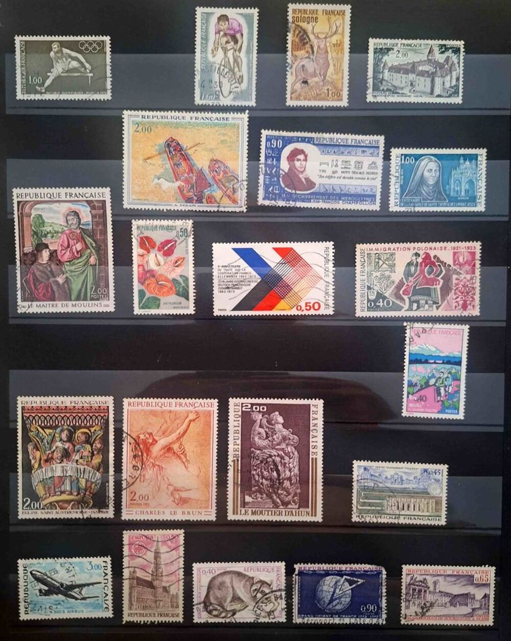 S&eacute;rie de timbres de collection de France E 