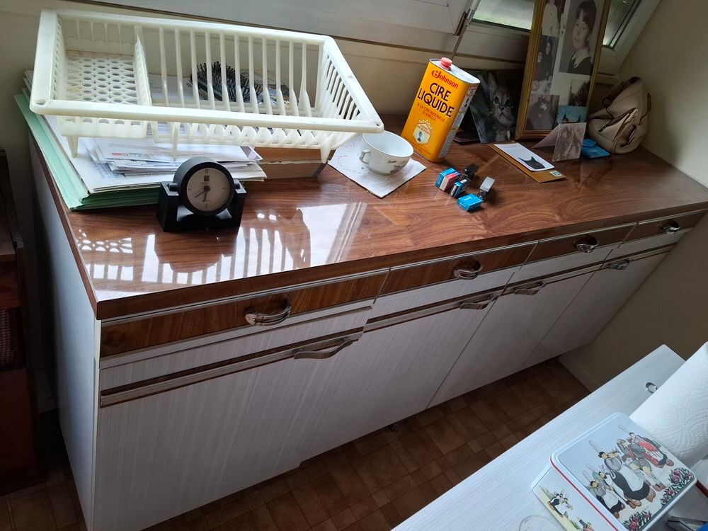  Meuble de Cuisine Vintage formica Buffet Haut /Bas + table Meubles