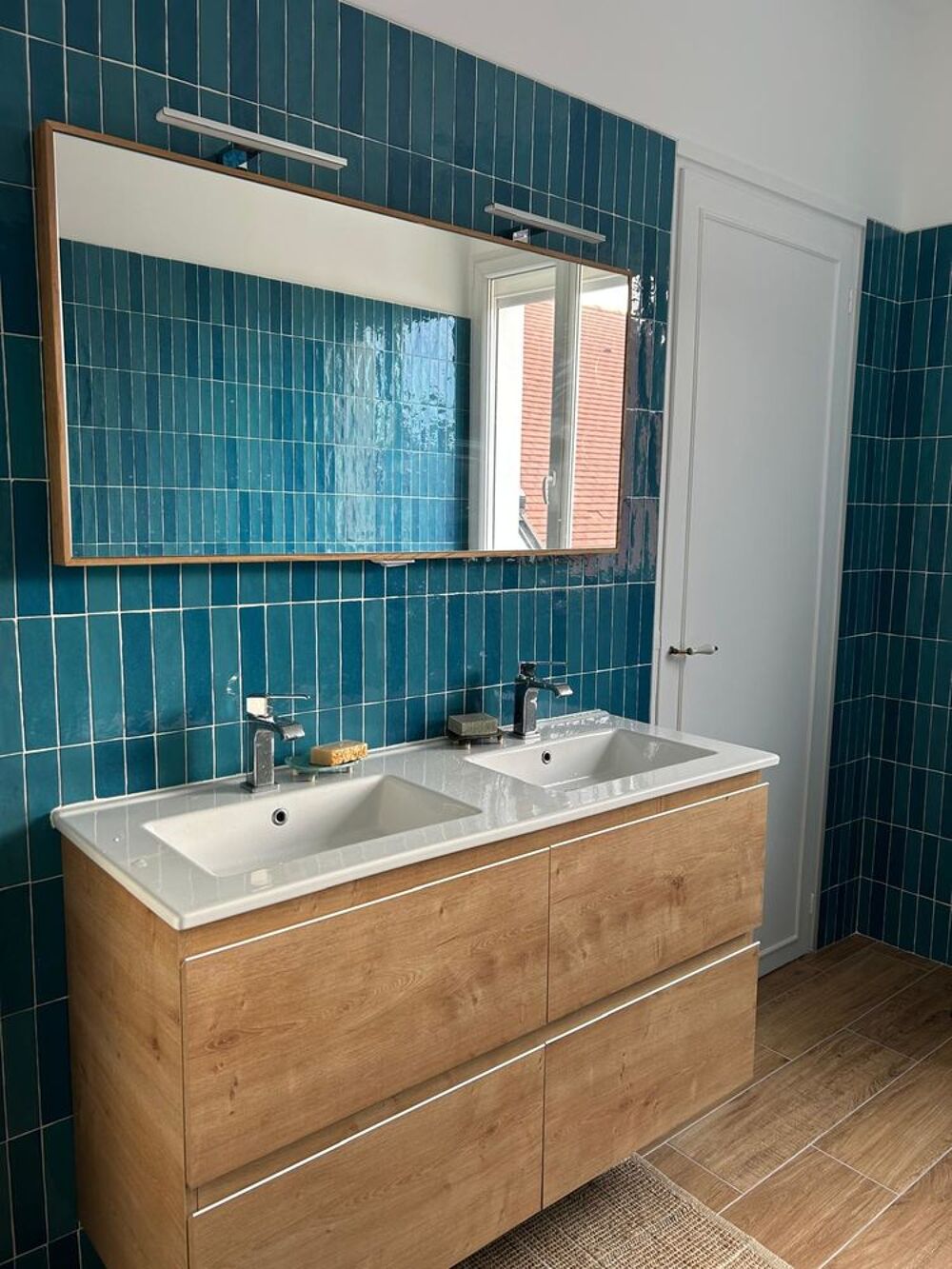 Carrelage Zellige bleu rectangulaire 5x20 Cevica Bricolage