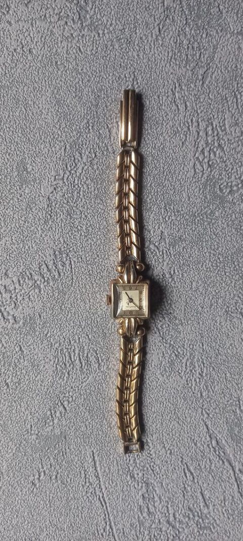 belle montre vintage plaqu� or 1960
m�canique fonctionelle 60 Qu�vert (22)