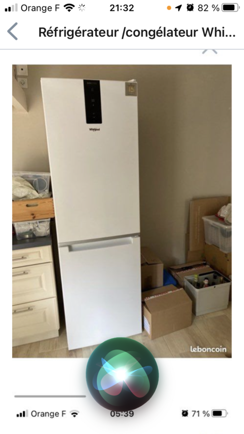 REFRIGERATEUR / CONGELATEUR WHIRPOOL ENCORE SOUS GARANTIE Electroménager