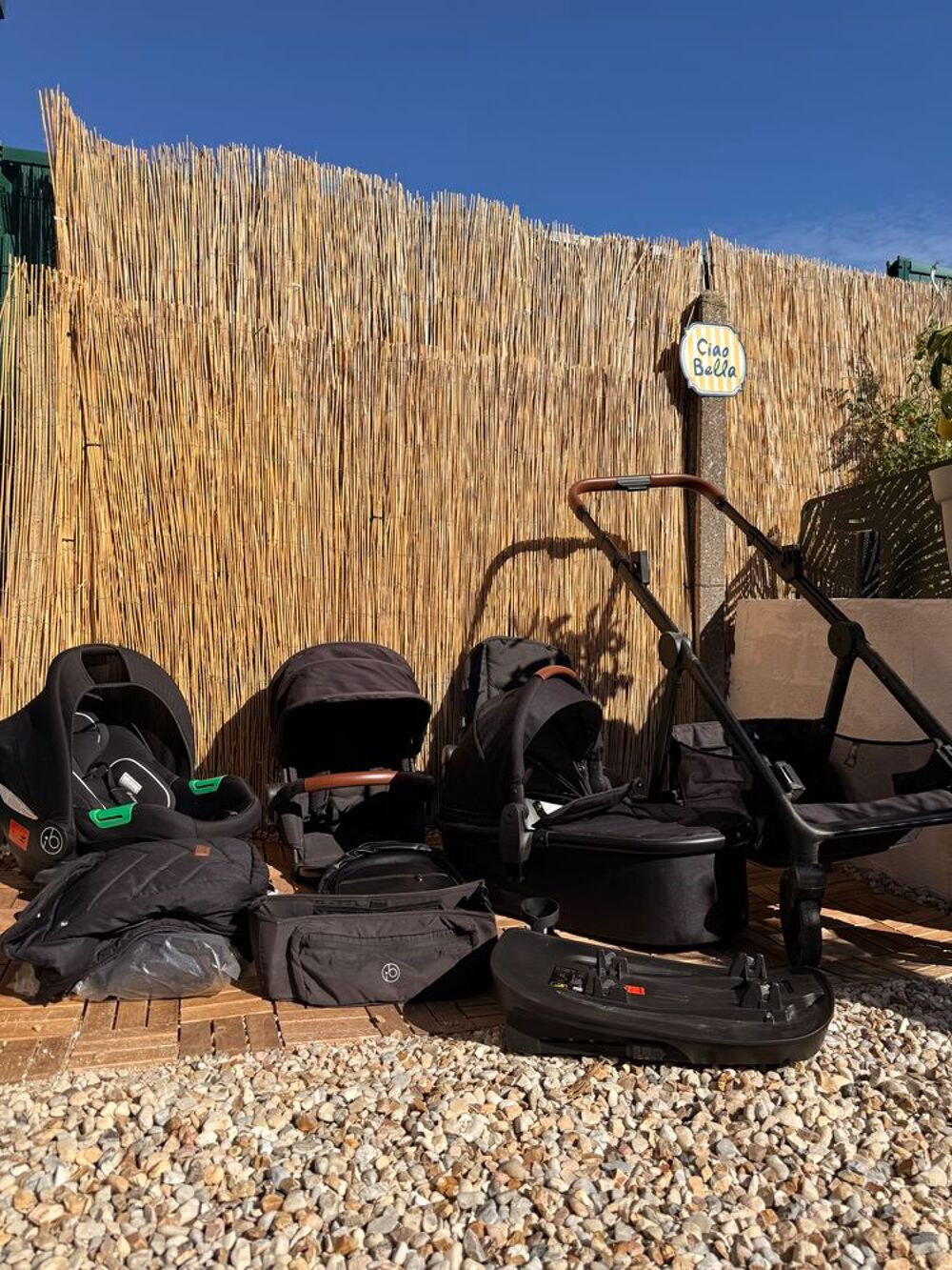 Poussette double + base isofix Puériculture