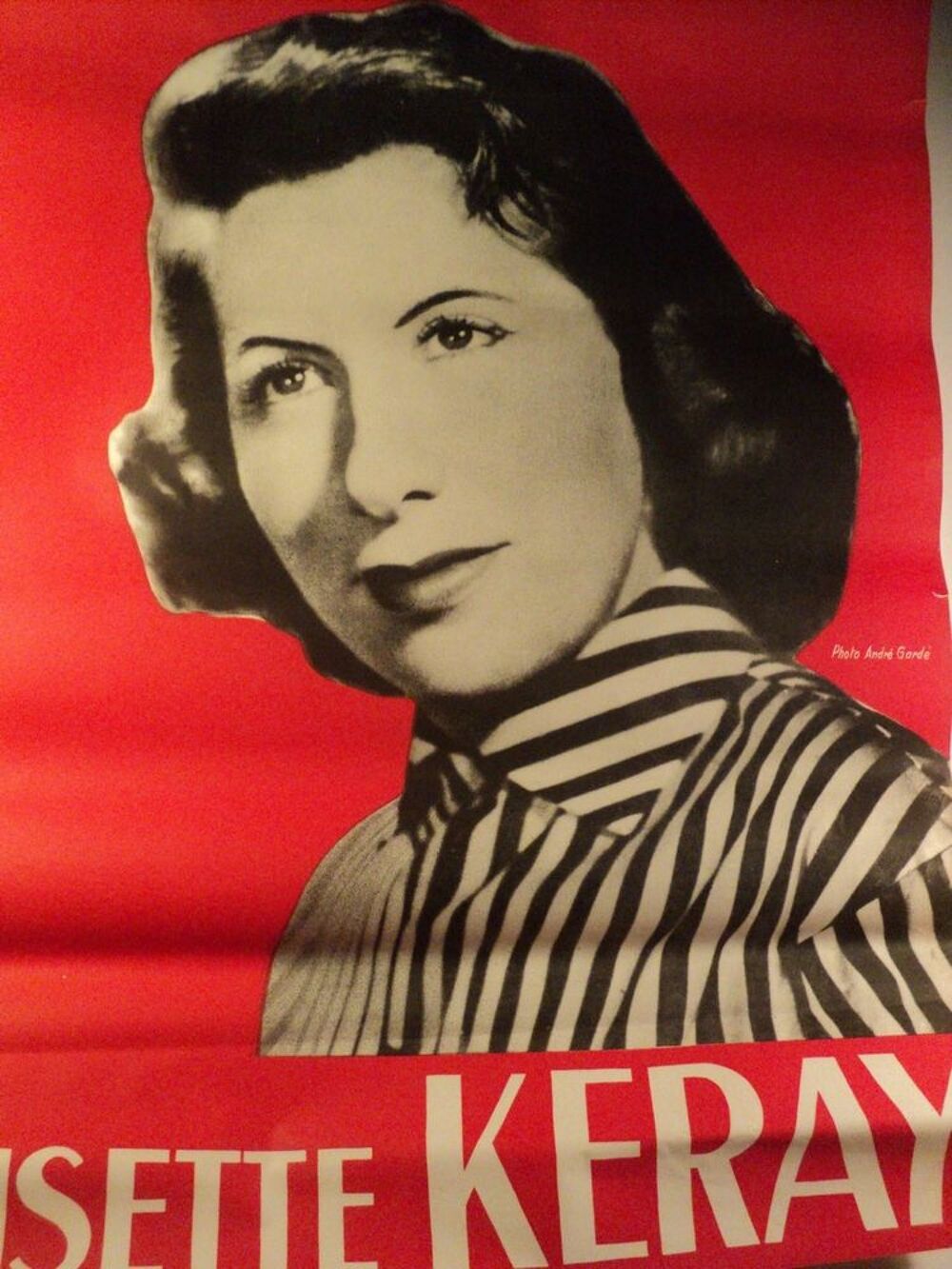 Ancienne Affiche Lisette Keray Musique 1950-1960
