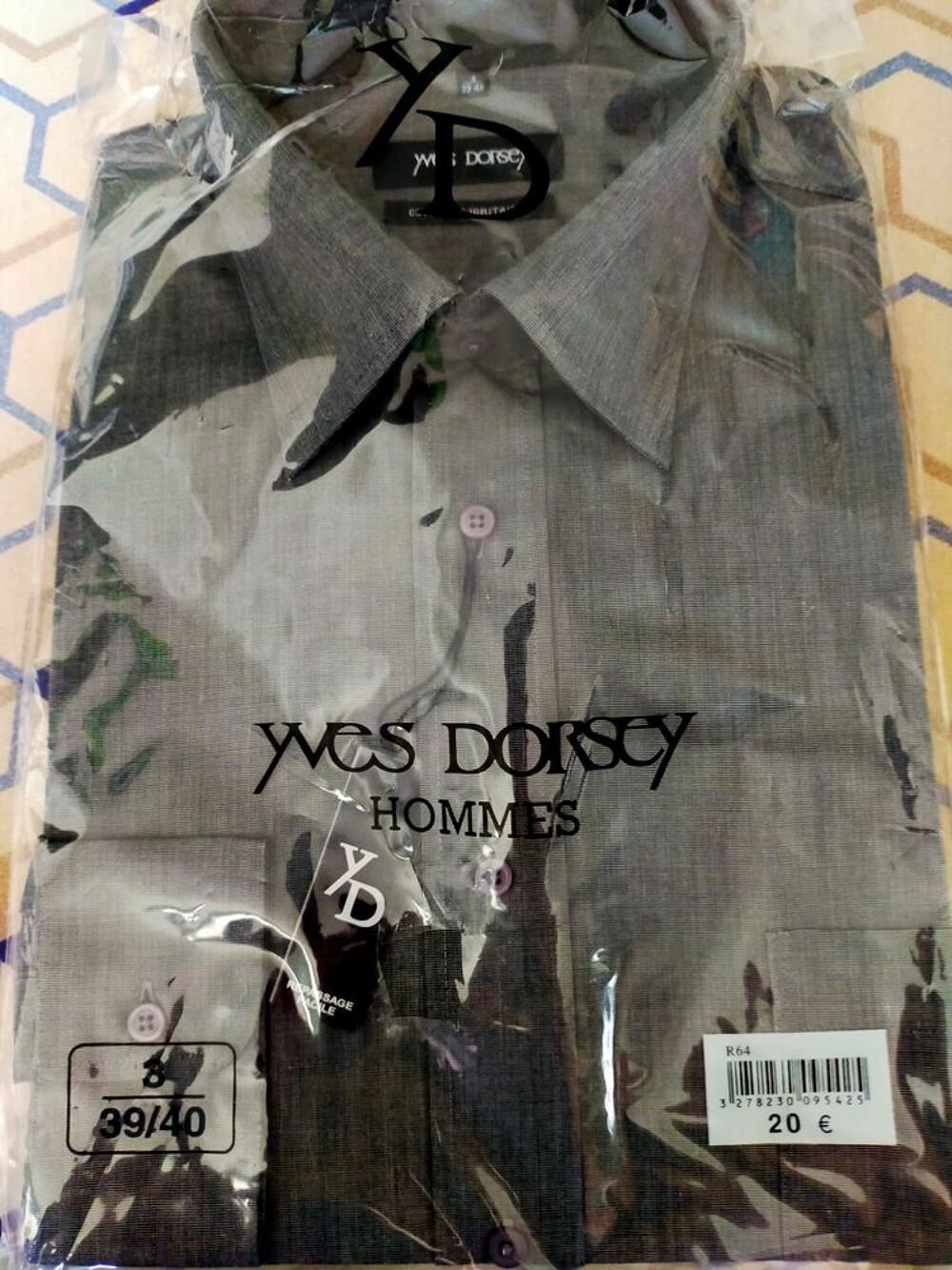 chemise Yves Dorsay grise anthracite coton majoritaire Vêtements