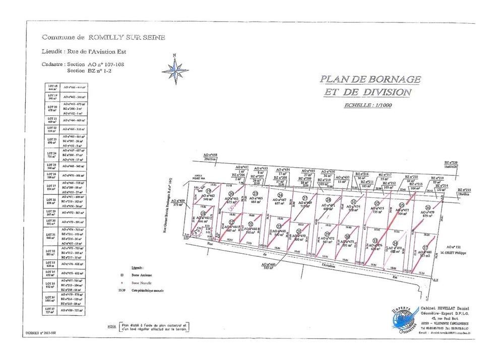 Vente Terrain Terrains constructibles Romilly-sur-Seine disponibles de suite Romilly-sur-seine