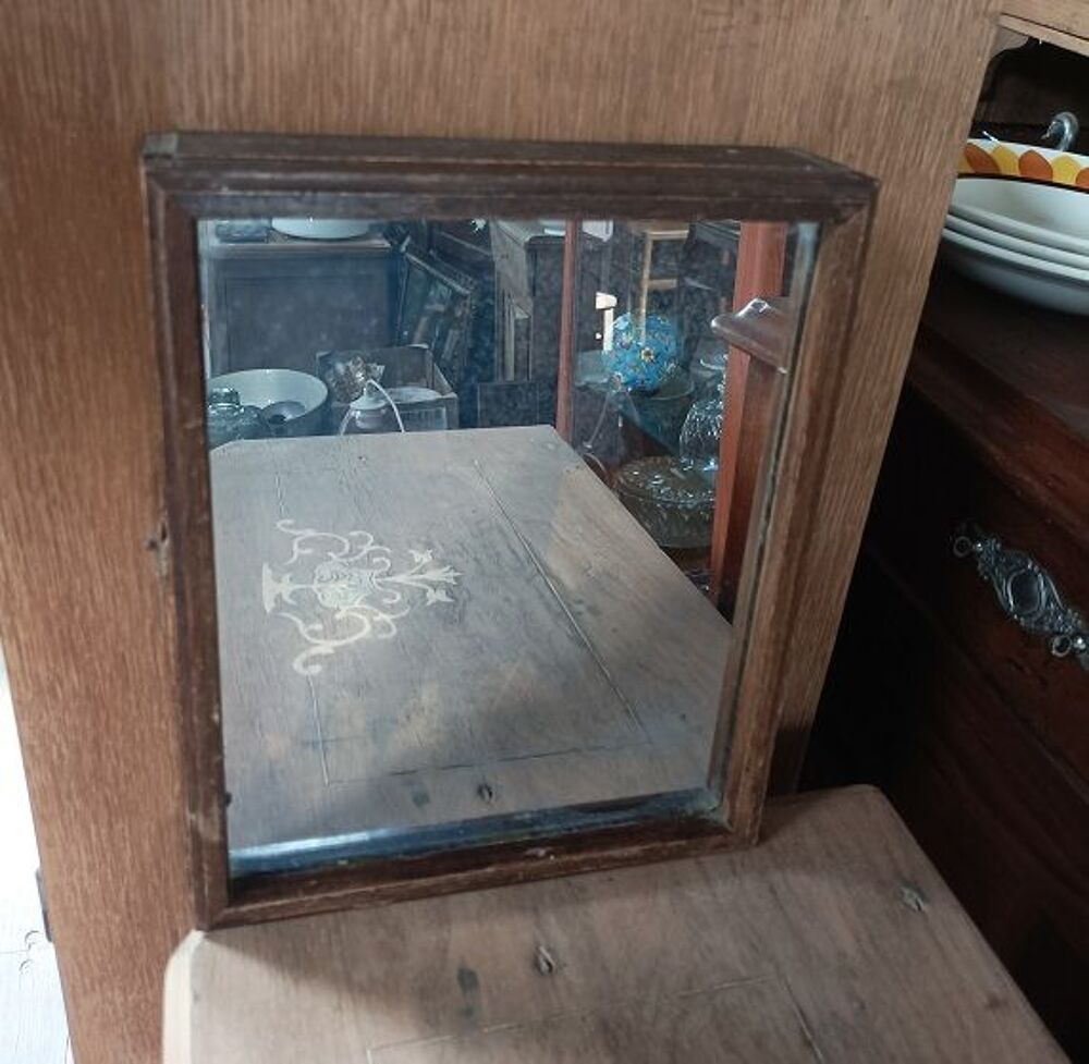 tableau boite &agrave; clefs bois miroir patin&eacute; dp 0923041 ancien Décoration