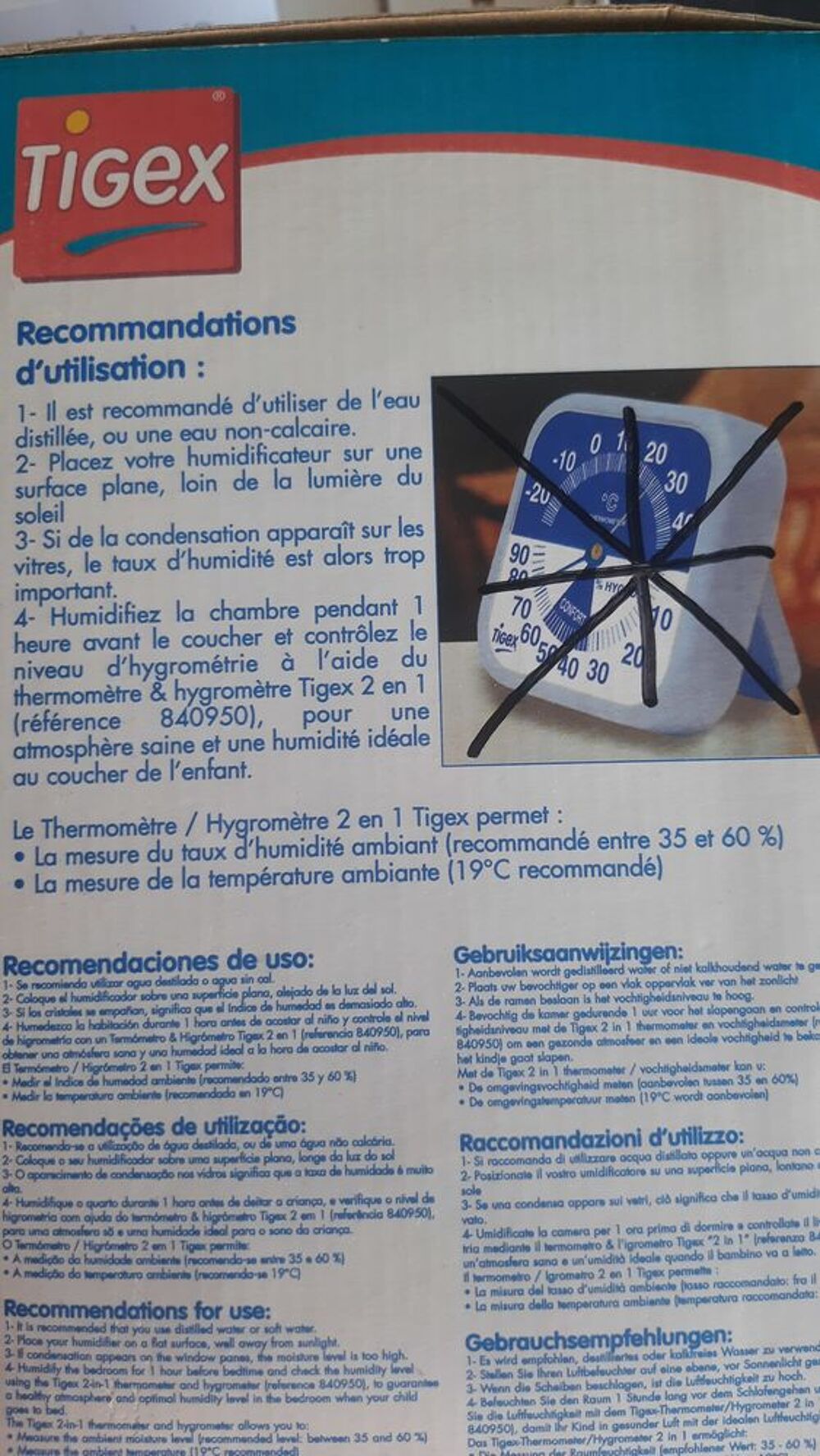 Humidificateur &agrave; vapeur froide Puériculture