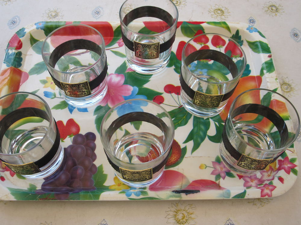 LOT de 6 VERRES &agrave; WISKY Cuisine