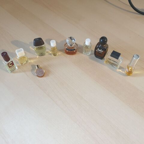 lot de 10 miniatures de parfums grandes marques avec leur contenant. Vendable en lot uniquement. 10 Lagny-sur-Marne (77)
