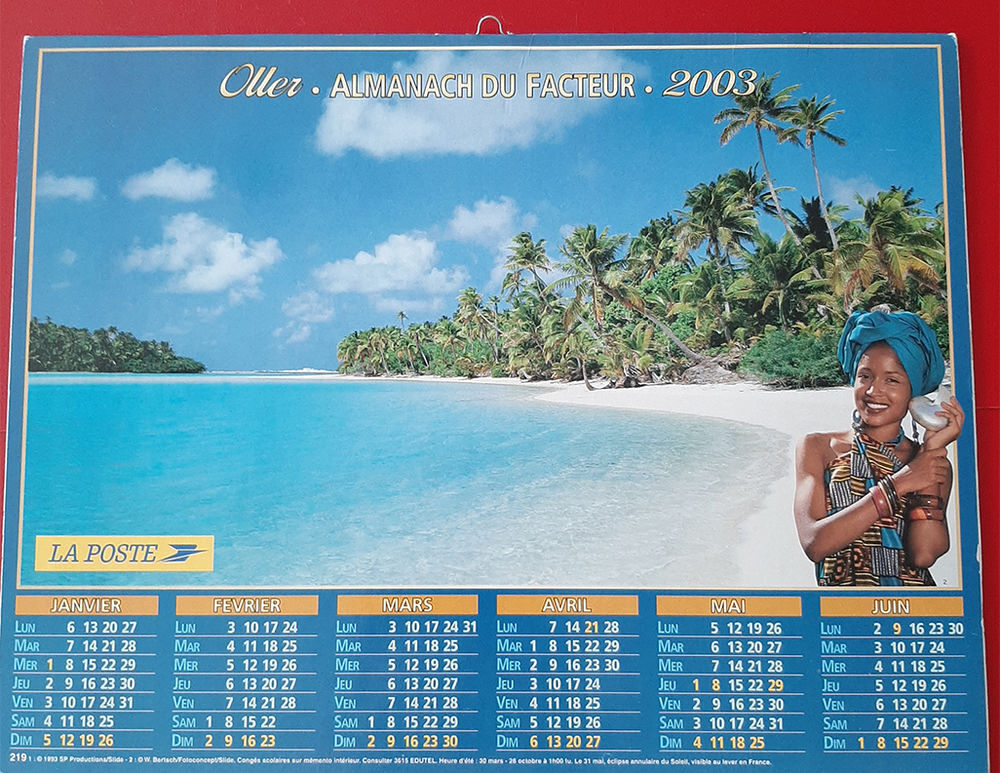 3 Almanachs facteur ann&eacute;es 2000 / Calendriers 
