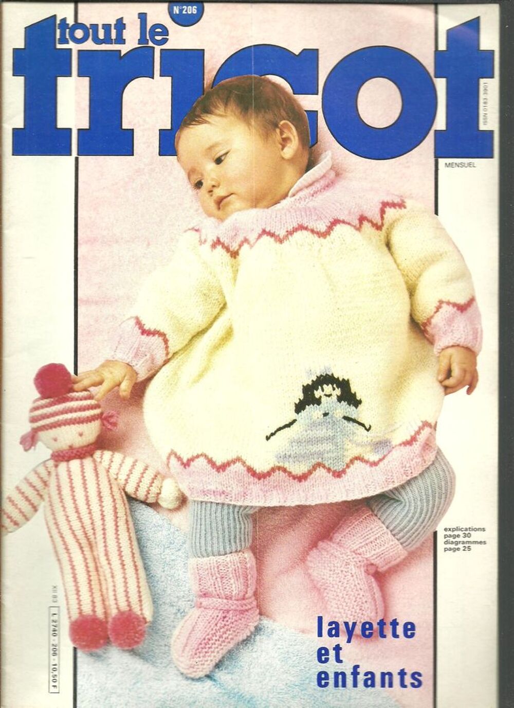  TOUT le TRICOT N&deg; 206 de d&eacute;cembre 1983 Layette et enfants Livres et BD