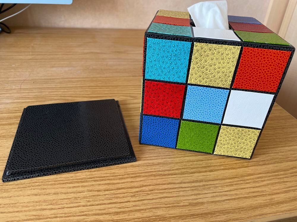 Bo&icirc;te &agrave; mouchoirs Rubik's cube Décoration