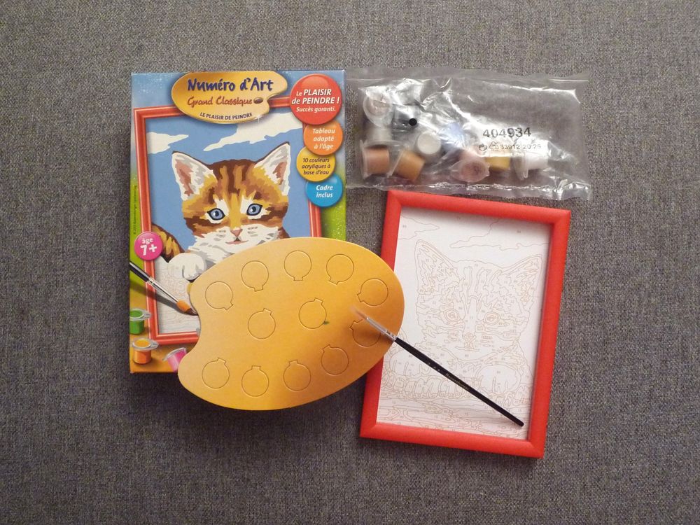 Chaton dans sa Corbeille- Num&eacute;ro d'Art-Le Plaisir de Peindre Jeux / jouets