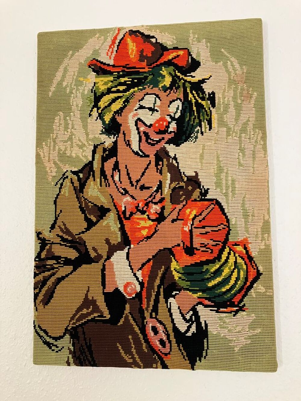 2 Tableaux clowns canevas Décoration