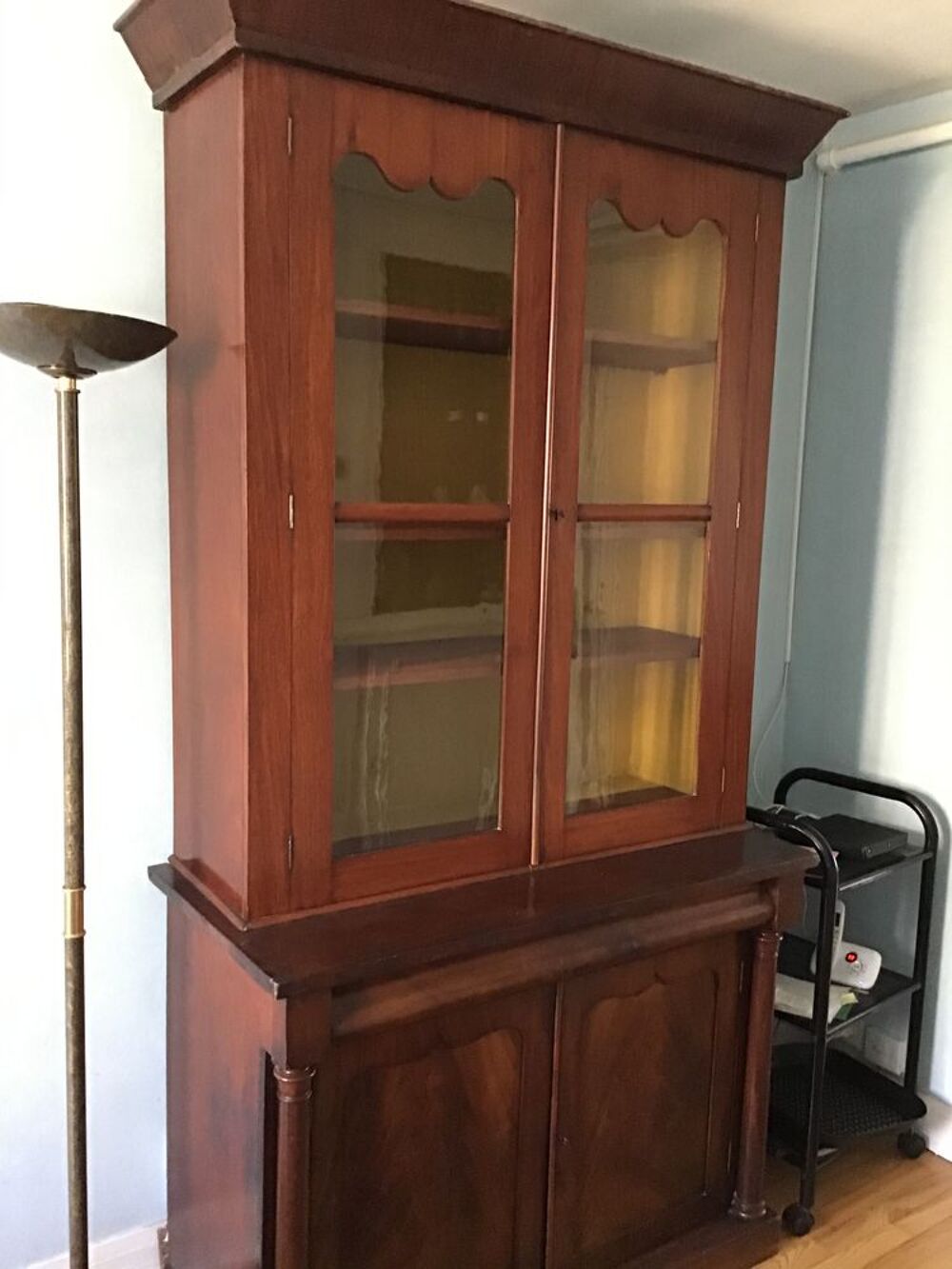 Bibliotheque anglaise du XIXeme en acajou blond Meubles