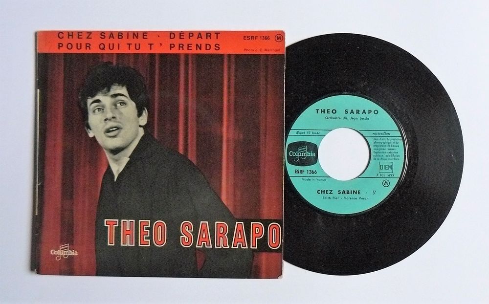 EP Theo SARAPO : Pour qui tu t'prends / Chez Sabine - 1962 CD et vinyles