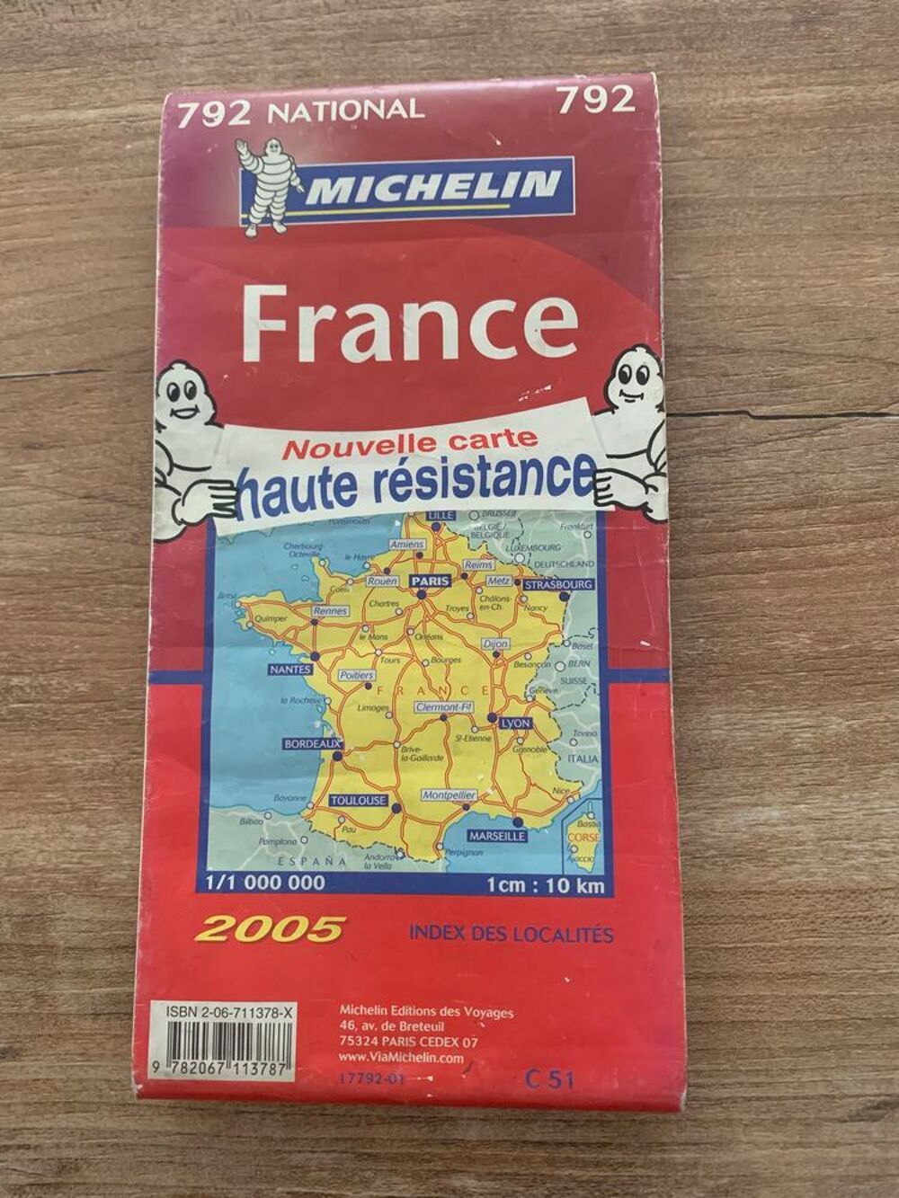 Carte routi&egrave;re Michelin 792 " France national 
