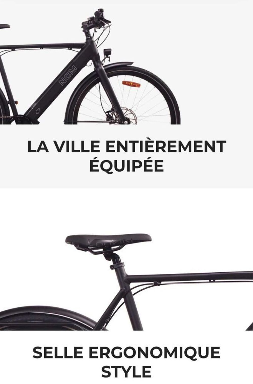 v&eacute;lo &eacute;lectrique NCM C7 Neuf Vélos