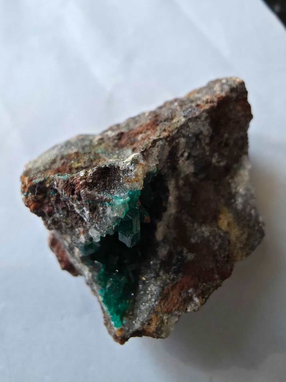 Dioptase brute sur Gangue-Min&eacute;ral de Collection Katanga (30g) 