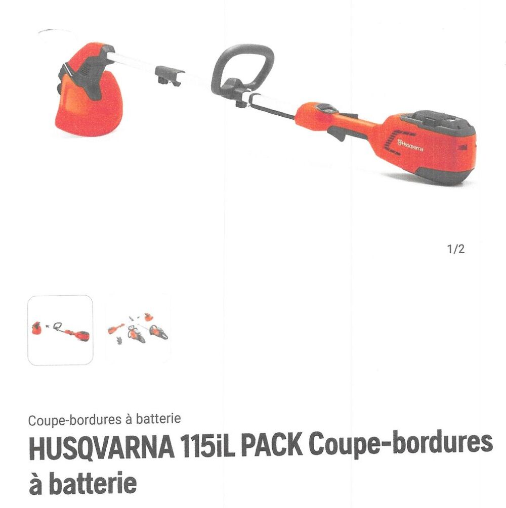 LOT Tondeuse + Coupe-Bordure + 1 Batterie et son Chargeur Jardin