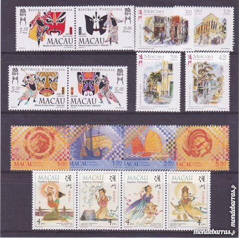 Timbres macao neufs année complète 1998 + 12 Blocs 85 Joué-lès-Tours (37)