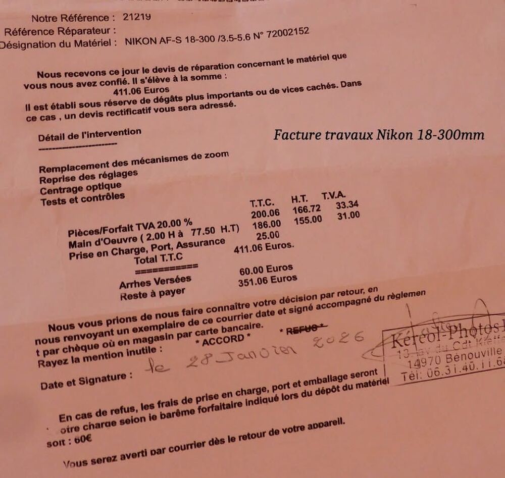 Nikon D7100 + Objectif Nikon 18-300mm Photos/Video/TV