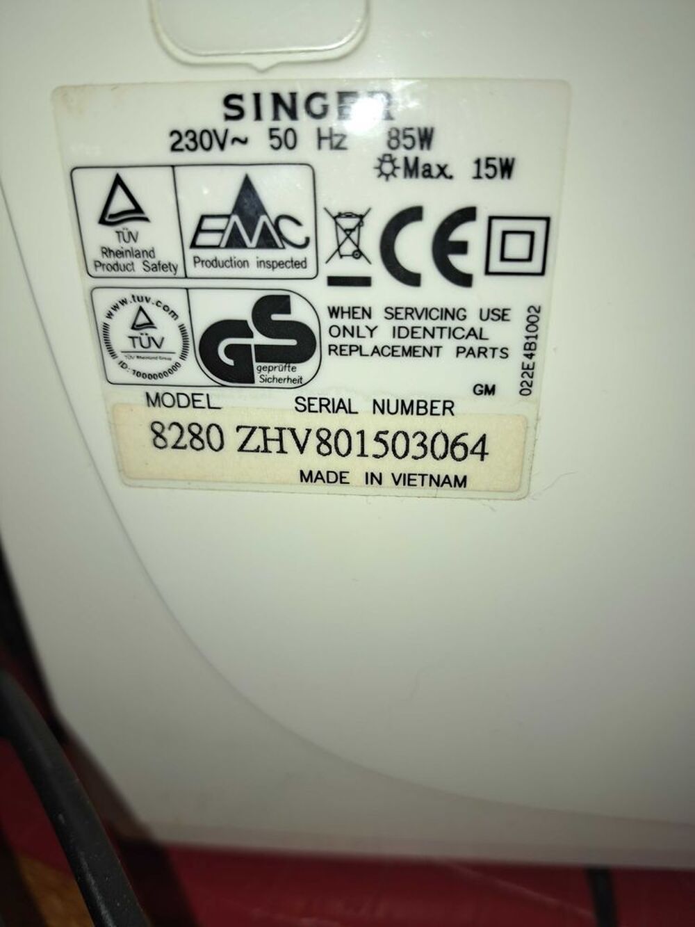machine &agrave; coudre Electroménager