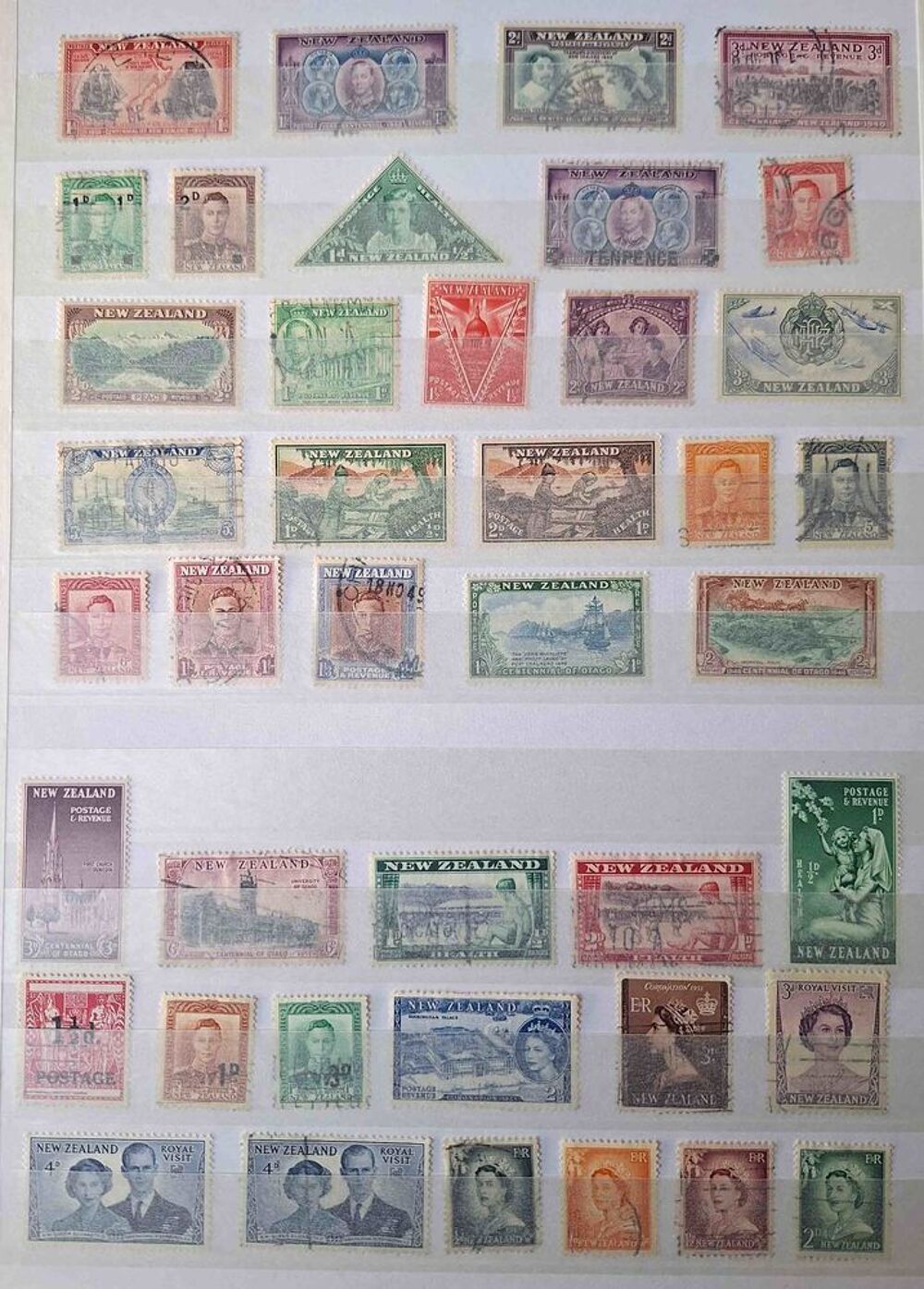 S&eacute;rie de timbres de collection de Nouvelle Z&eacute;lande 