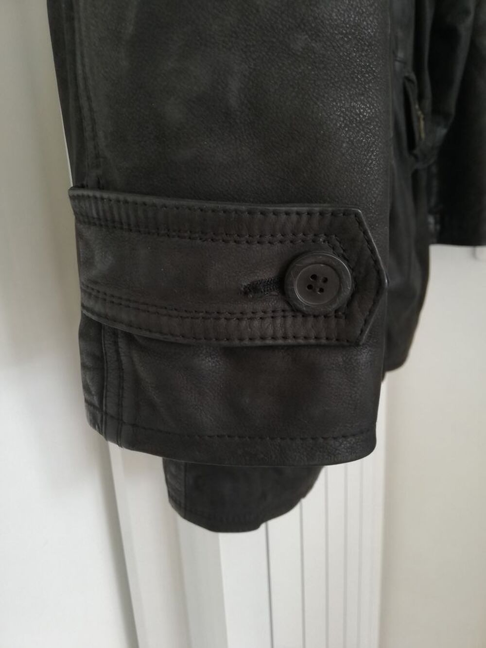 Manteau / Veste cuir 3/4 Homme taille XL Vêtements