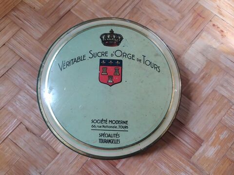 Ancienne Boite Publicitaire Véritables Sucre d'Orge de Tours 22 Loches (37)
