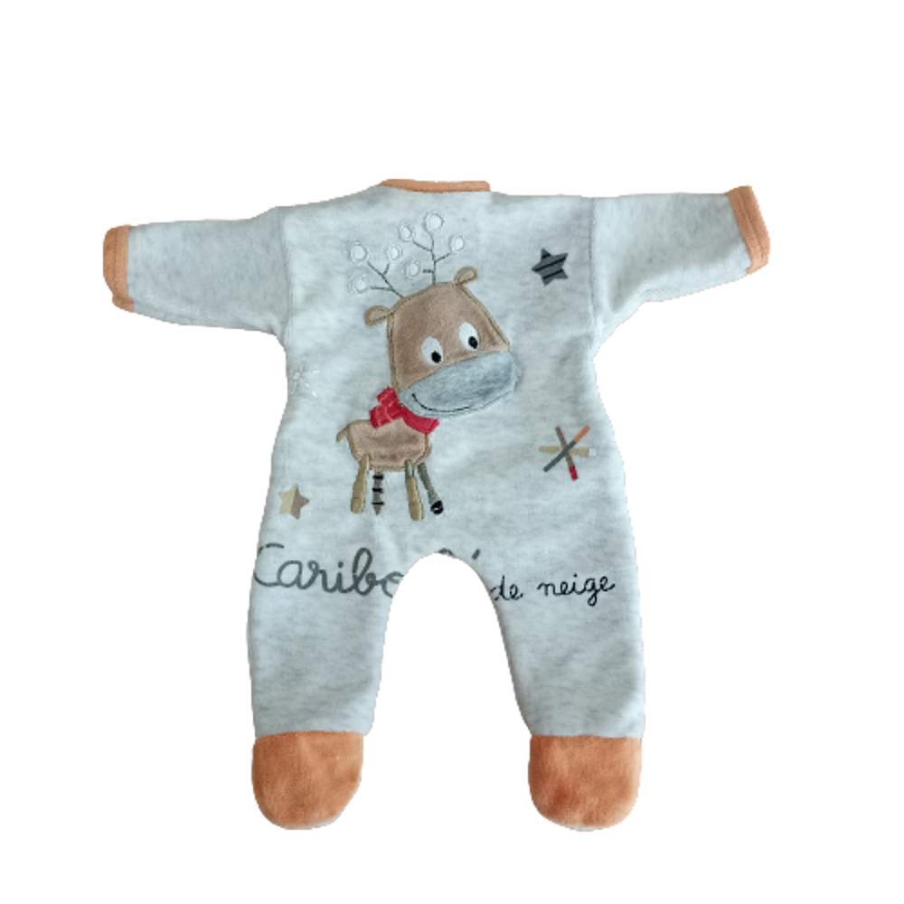 Pyjama Caribou Neige pour Poupon 36 cm Corolle ou autre Jeux / jouets