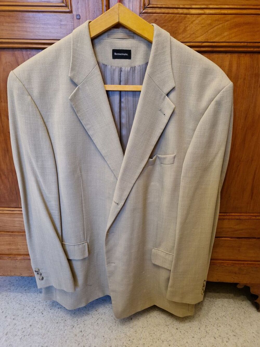 veste &eacute;t&eacute; homme - beige clair - BENVENUTO - Taille 64 Vêtements