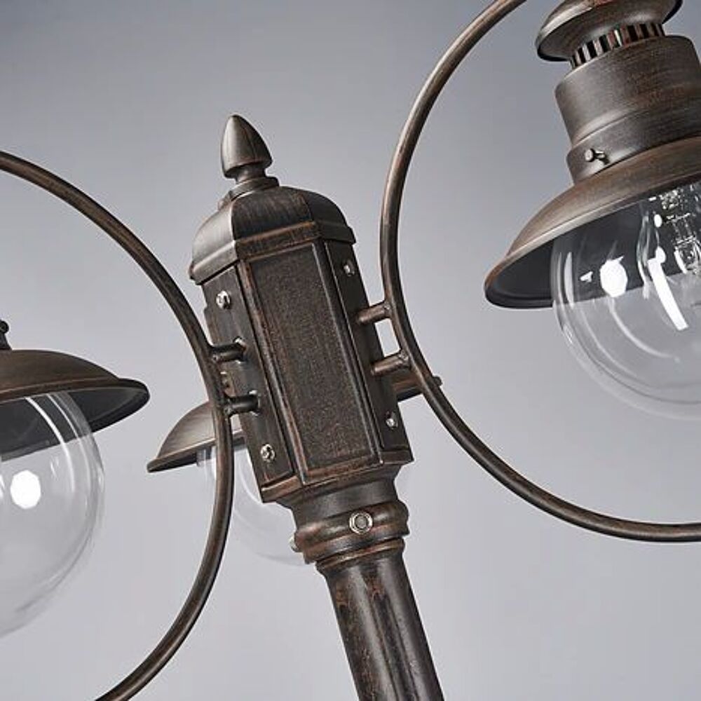 R&eacute;verb&egrave;re jardin 3 lampes
Fonte d'alu
Teinte bronze Jardin