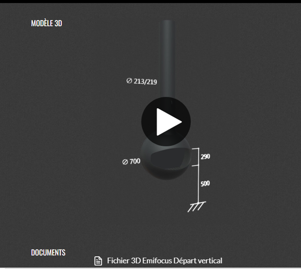 Chemin&eacute;e Suspendue FOCUS Dcoration