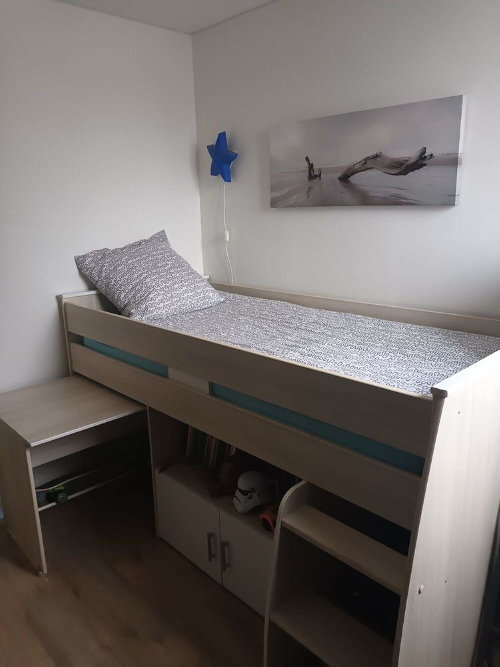 lit enfant avec rangements et bureau Meubles
