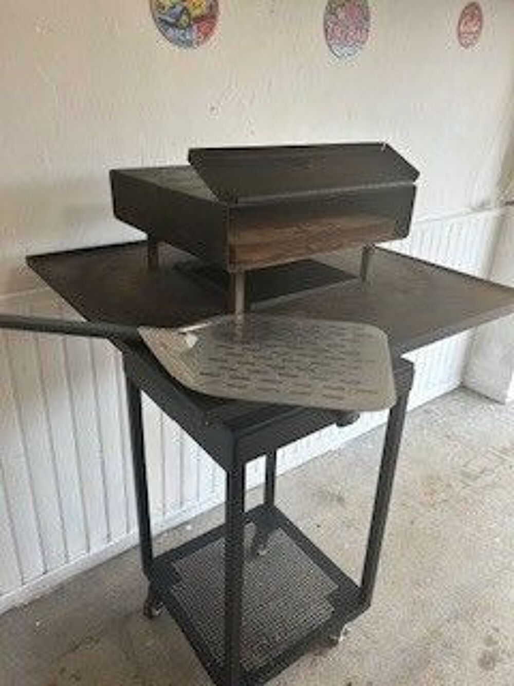 Brasero Plancha Inox + four pizza avec pierre + pelle Jardin