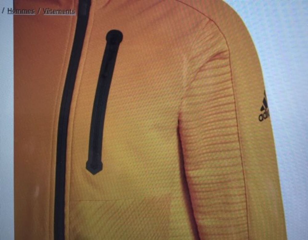 VESTE A CAPUCHE ADIDAS HOMME COLD RDY TRAINING OCRE JAUNE Vêtements