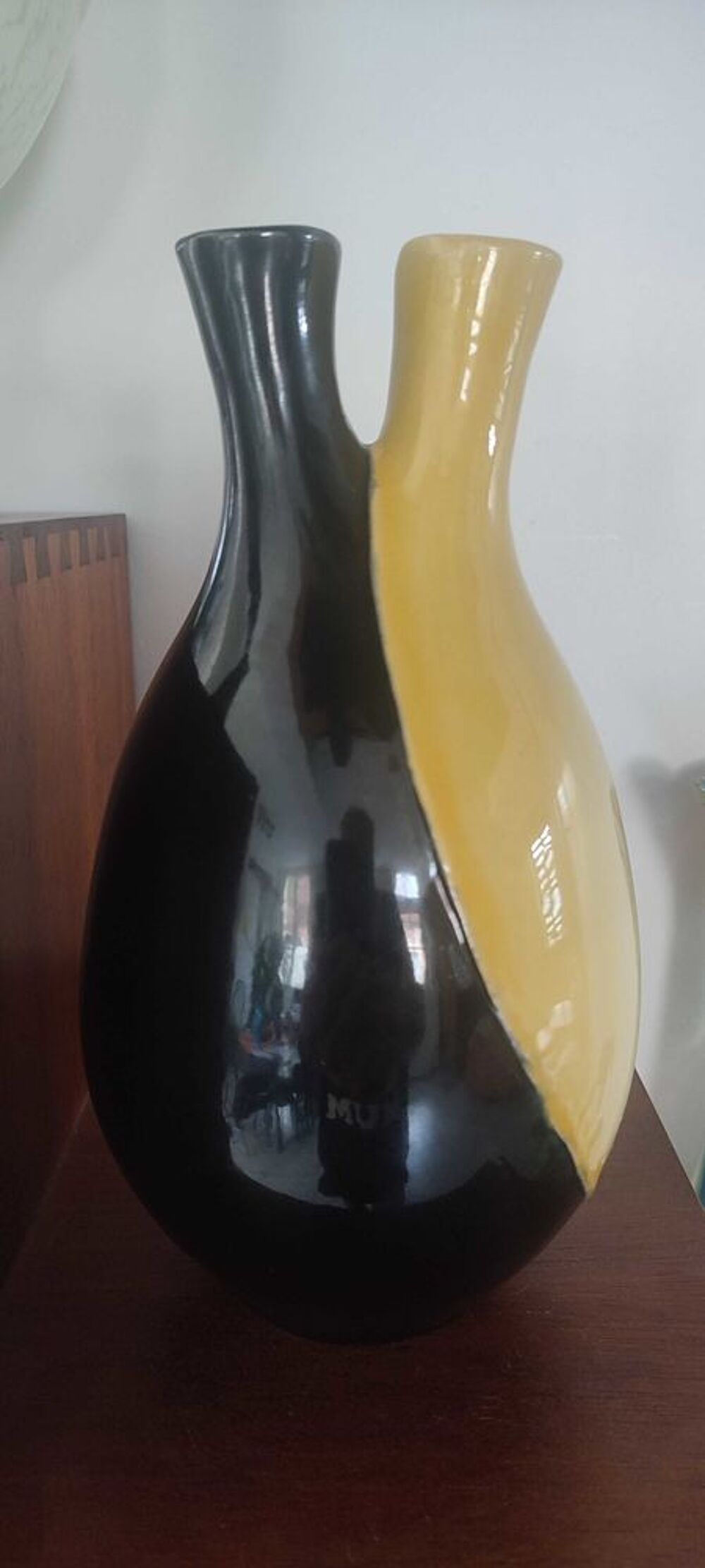 Vase &agrave; deux cols C&eacute;ramique vintage 1964. 