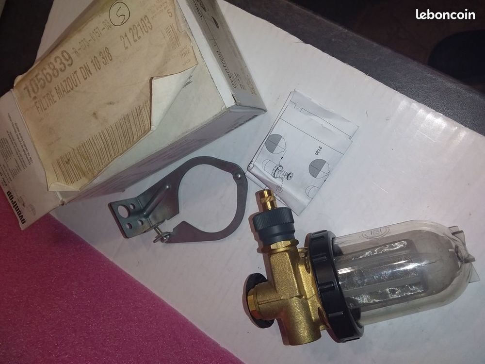 Filtre fioul recyclage avec robinet FF3/8" - OVENTROP : 2122 Bricolage