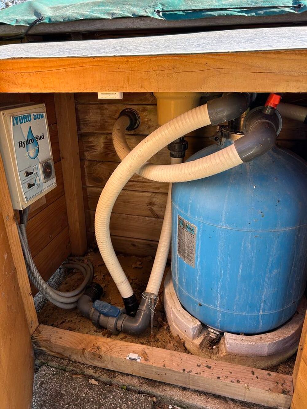 piscine en bois-hors sol avec terrasse Jardin