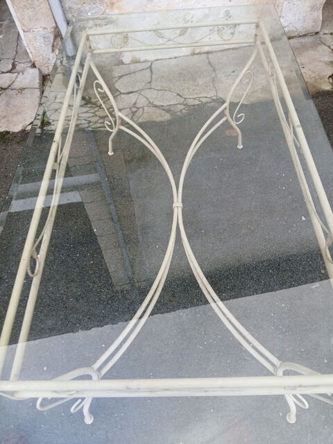 Table en verre fer forg�  100 �chir� (79)