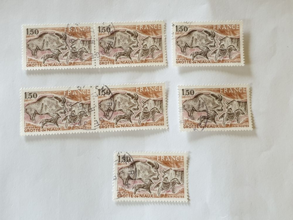 Timbre france Grotte de Niaux 1979- lot 0.77 euro 