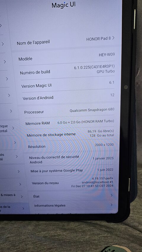 Tablette honor Pad 8 165 Anse (69)