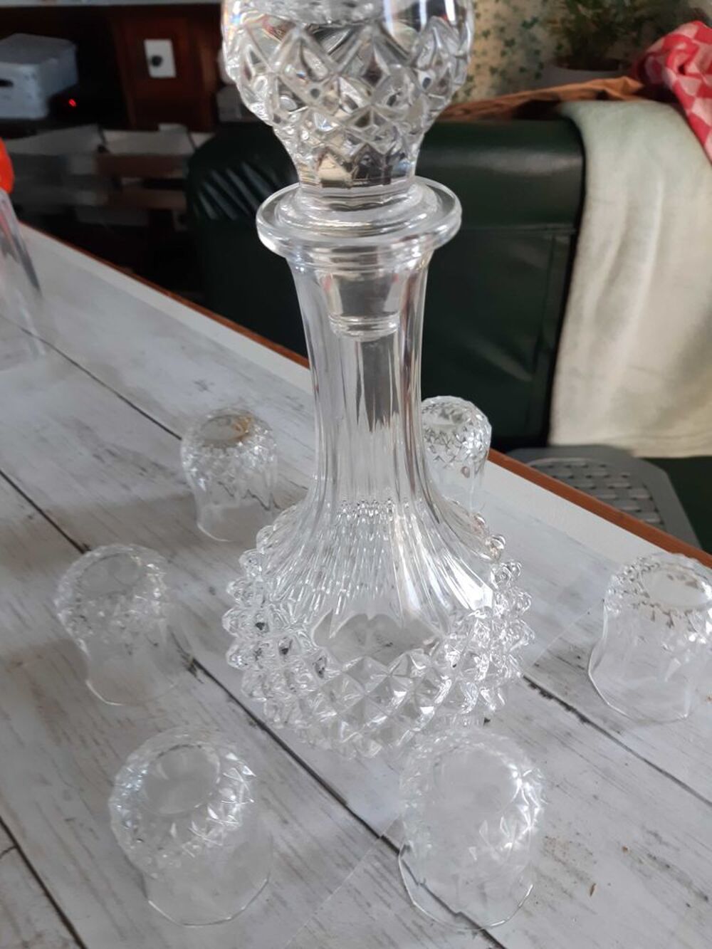 service &agrave; liqueur en cristal Electroménager