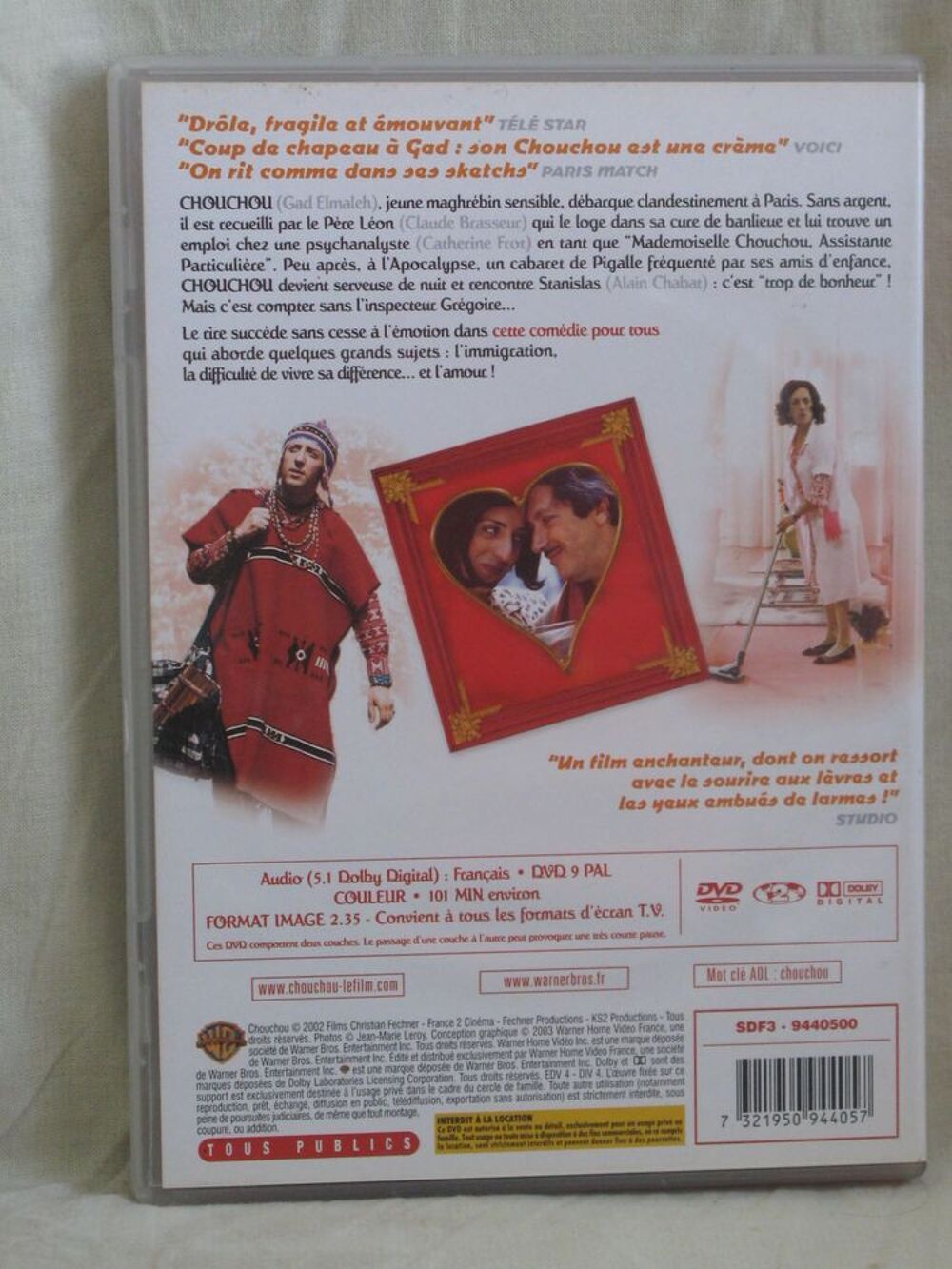 chouchou DVD et blu-ray