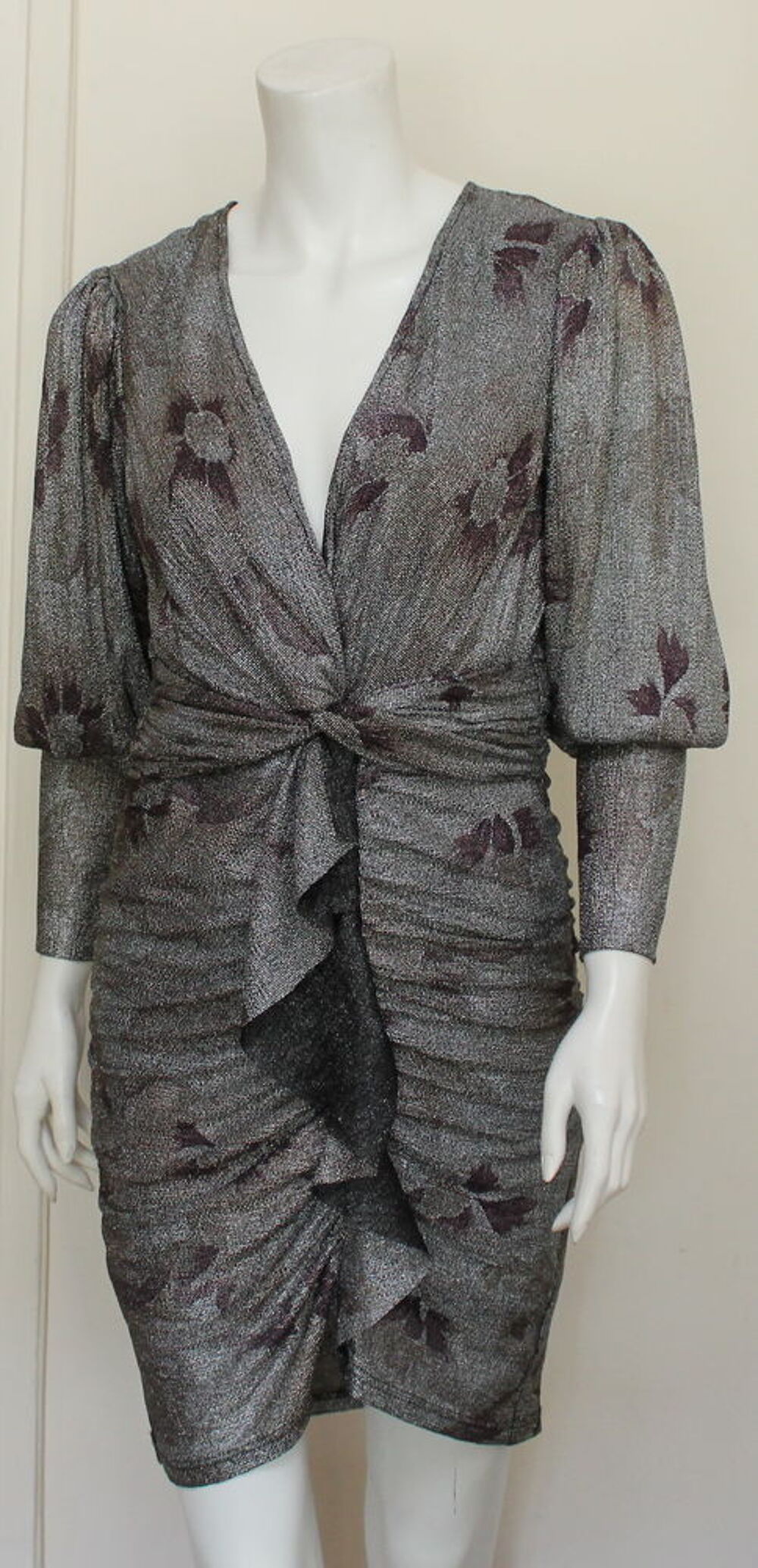Robe drap&eacute;e lurex BA&amp;SH
T.3 soit 40 Fr Vêtements